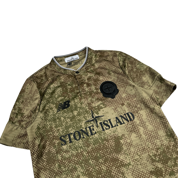 Stone Island x New Balance Camo Recycled Poly Football Shirt - Medium