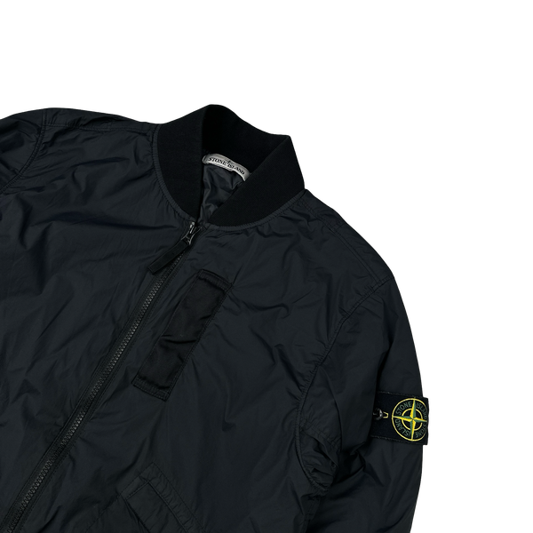 Stone Island 2024 Black Skin Touch Jacket Nylon Primaloft Bomber Jacket - Small