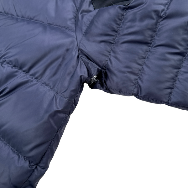 Burberry Navy Down Filled Hooded Puffer Jacket - Medium