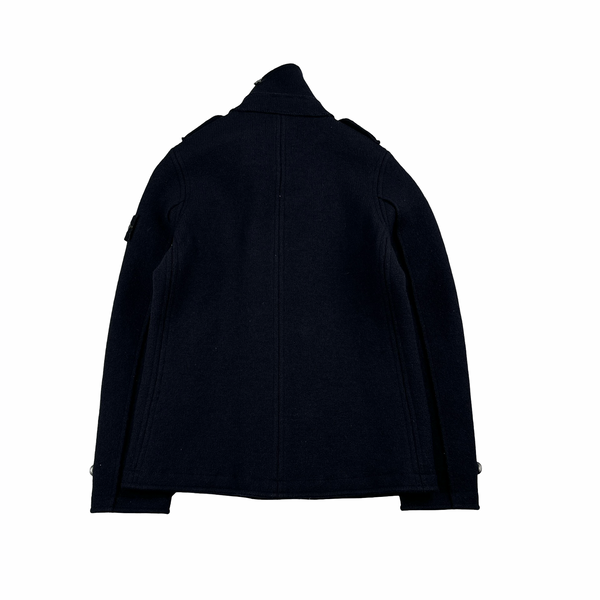 Stone Island 2015 Navy Wool Panno Duffle Buttoned Jacket - Small
