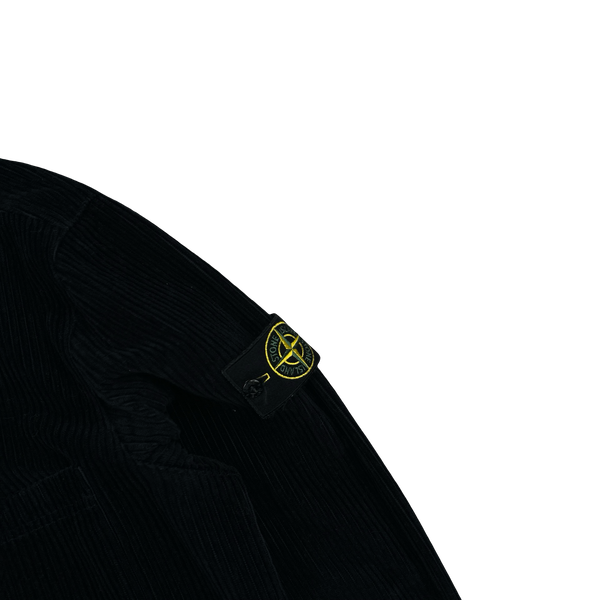 Stone Island 2023 Navy Corduroy Buttoned Overshirt - Large