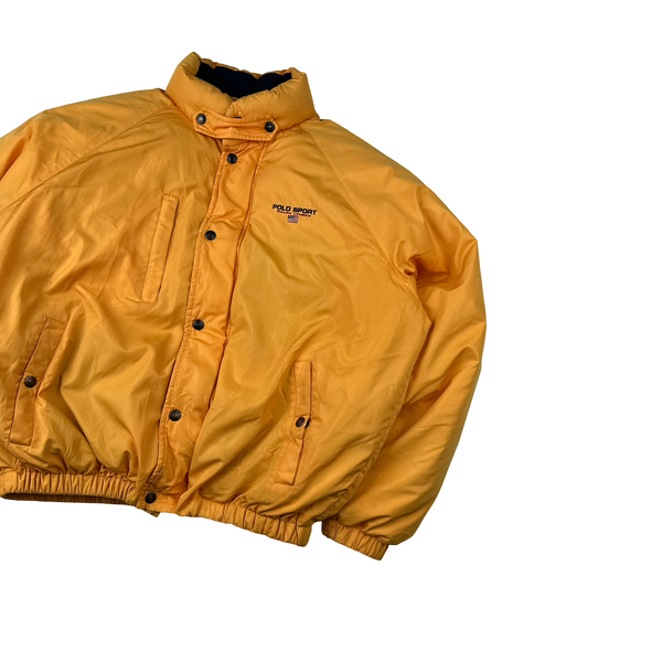 Ralph Lauren Polo Sport Yellow Padded Down Puffer Jacket - Large