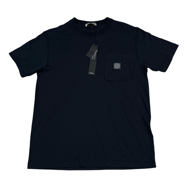 Stone Island 2023 Navy Patch T Shirt - Large