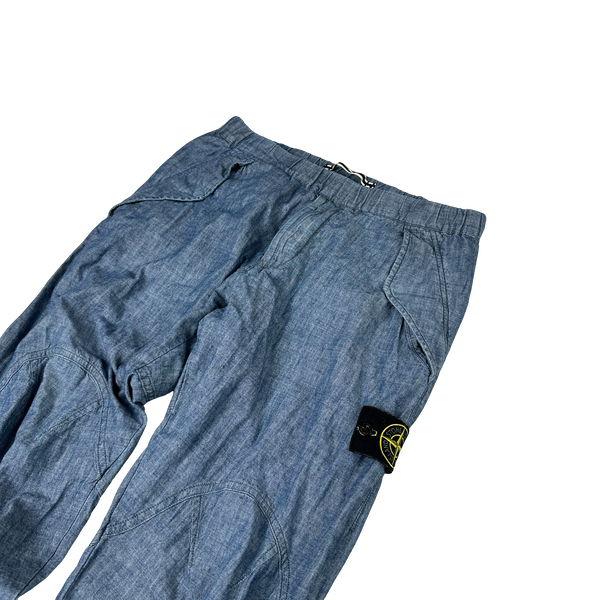 Stone Island 2018 Indigo Cotton RE Fit Cargos - 32"
