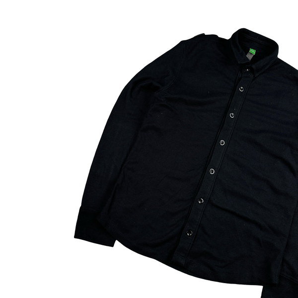 Ma Strum Black Cotton Buttoned Badge Shirt  - XL