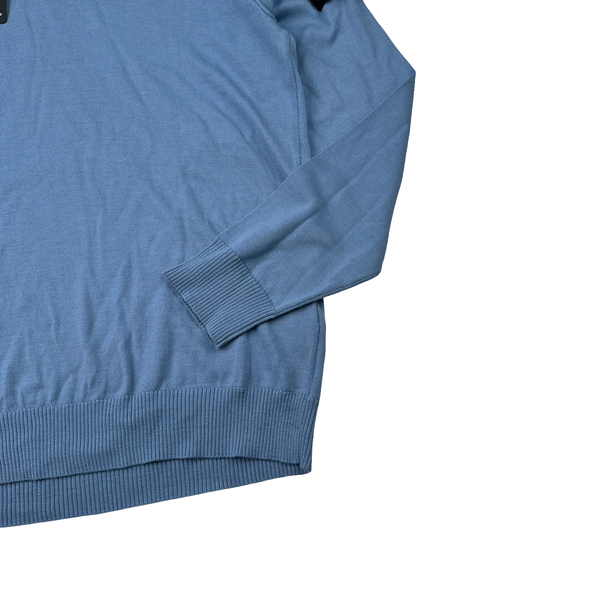 Stone Island 2022 Blue Roll Neck Knit Jumper - Large