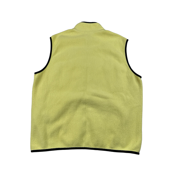 Stone Island 2017 Yellow Cotton Fleece Nylon Metal Pocket Gilet - XXL