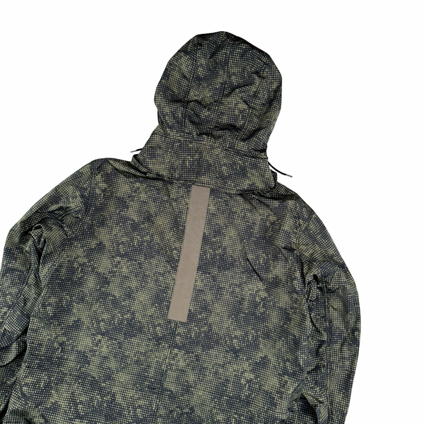 Ten C Lightweight Lizard Camo Long Hooded Parka Jacket - Large