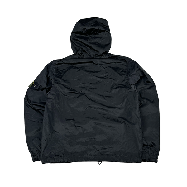 Stone Island 2007 Black Nylon Metal Hooded Jacket - Medium