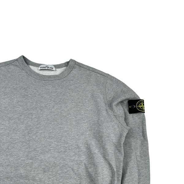 Stone Island 2019 Light Grey Cotton Crewneck - Medium