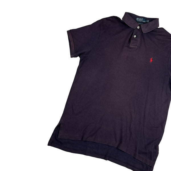 Ralph Lauren Purple Cotton Polo Shirt - Medium
