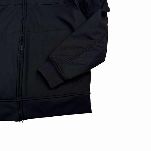 Ma Strum Black Velo Soft Shell 4 Way Nylon Hooded Jacket - XL