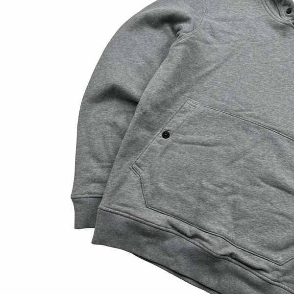 Stone Island 2023 Grey Cotton Fleece Hoodie Jumper - Small