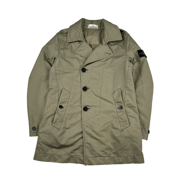 Stone Island 2017 Tan David-TC Quilted Trench Coat - Small