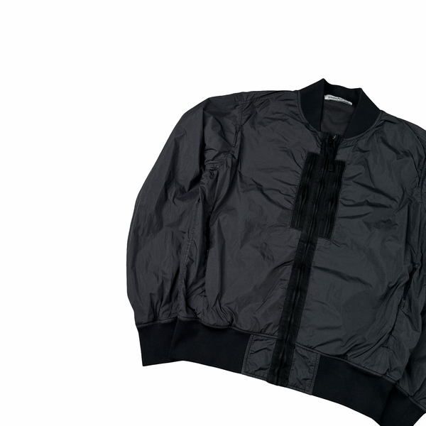 Stone Island 2017 Black Garment Dyed Crinkle Reps Jacket - Small