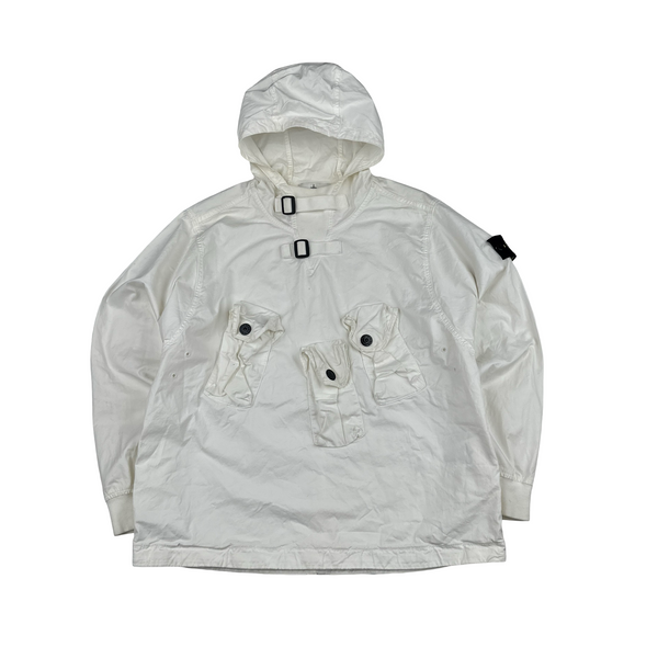Stone Island 2021 White Multi Pocket Smock - Small