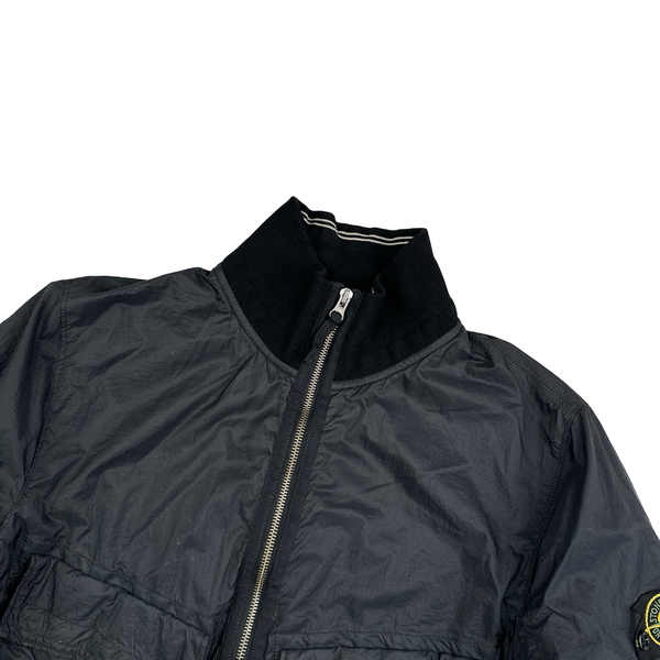 Stone Island Black 2009 Hyperlight Nylon Mesh Badge Jacket - Medium