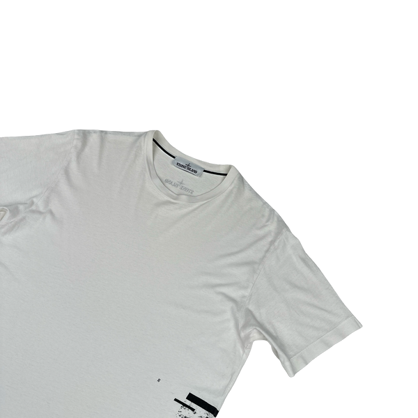 Stone Island Spellout Printed T Shirt - Medium