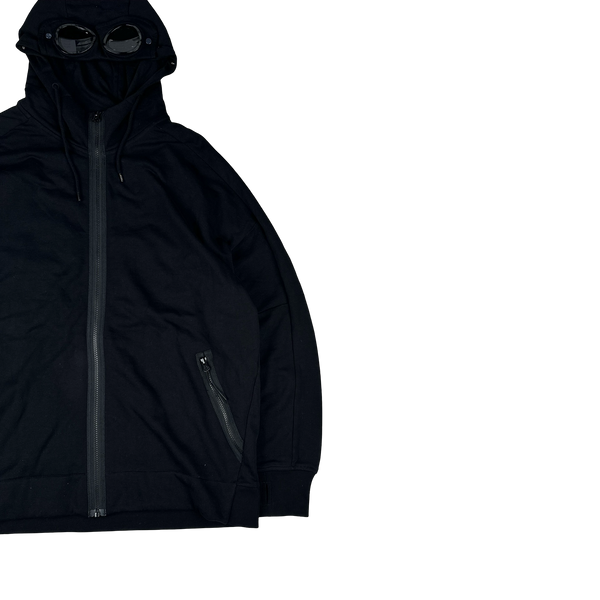 CP Company Black Cotton Goggle Hoodie - 3XL