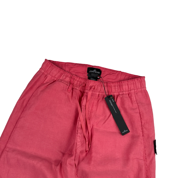 Stone Island Shadow Project Pink Linen Trousers - Medium