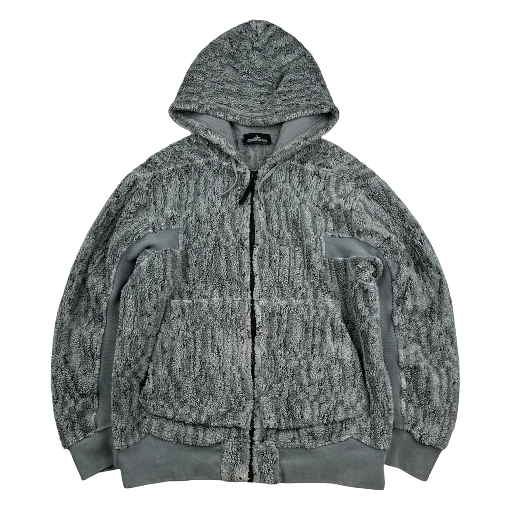 新品】Facade Teddy zip sweater 3-4Y Stone