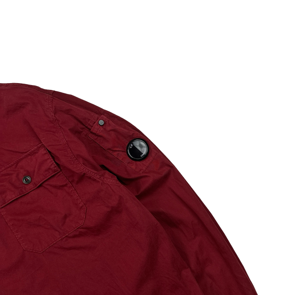 CP Company Red Cotton Smock Overshirt - Medium