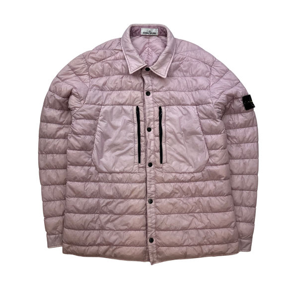 Stone Island Light Pink Down Filled Overshirt - XXL