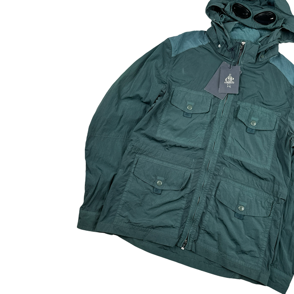 CP Company Teal Chrome Goggle Multi Pocket Jacket - XL