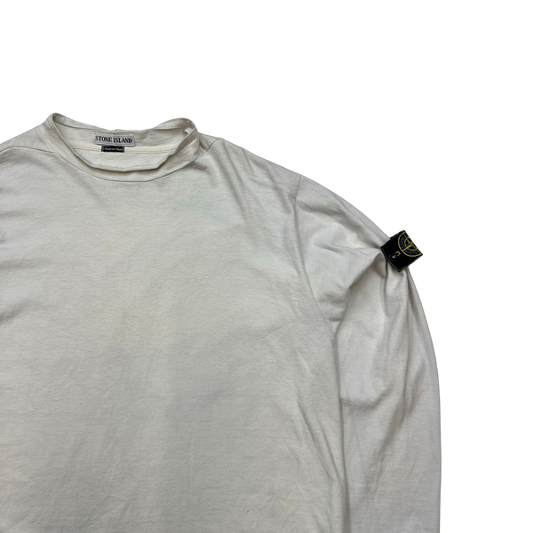Stone Island Vintage 1998 White Pullover Jumper - Large