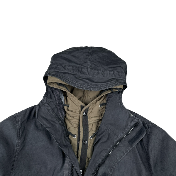 Stone Island 2006 Vintage Lino Flax Quilted Dutch Rope Jacket - XL