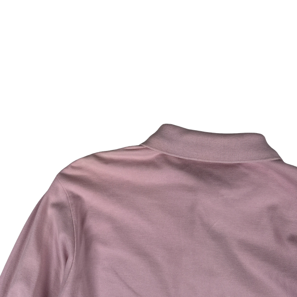 Stone Island Pink Cotton Long Sleeve Polo Shirt - Medium