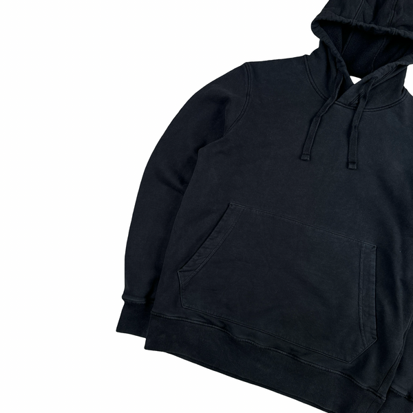 Stone Island 2020 Black Cotton Pullover Hoodie - Large