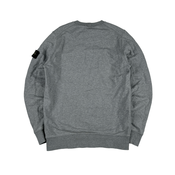 Stone Island 2021 Grey Cotton Crewneck Sweatshirt - Medium