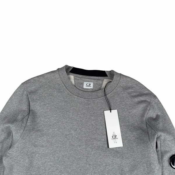CP Company Grey Cotton Lens Viewer Crewneck - Medium