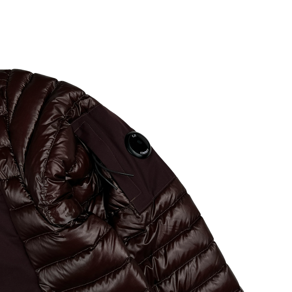 CP Company Burgundy DD Shell Puffer Jacket - Medium