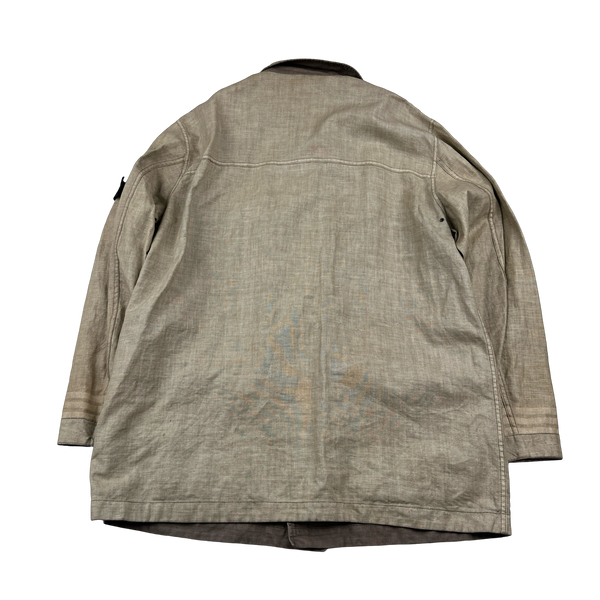 Stone Island 1998 Vintage Lino Flax Reversible Jacket - XXL