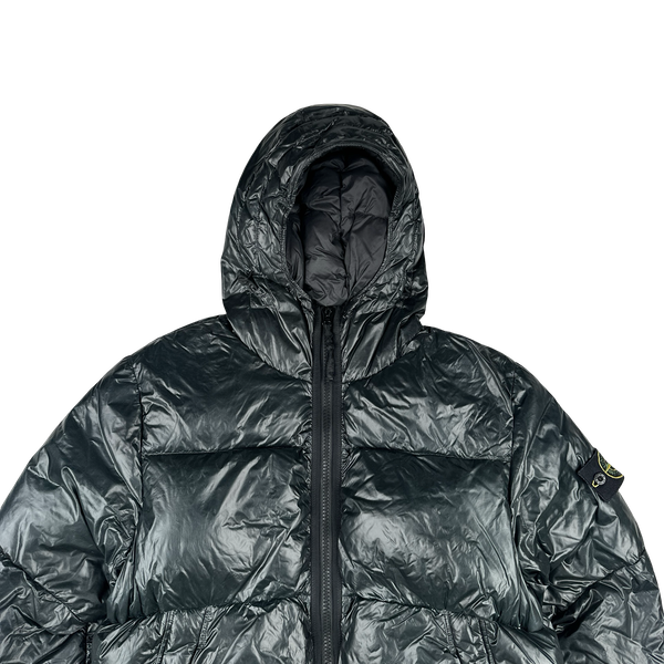 Stone Island 2017 Black Pertex Quantum Y Down Puffer Jacket - Large