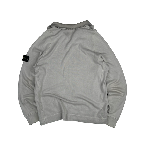 Stone Island 2004 Light Grey Cotton Vintage Pullover Jumper - XL
