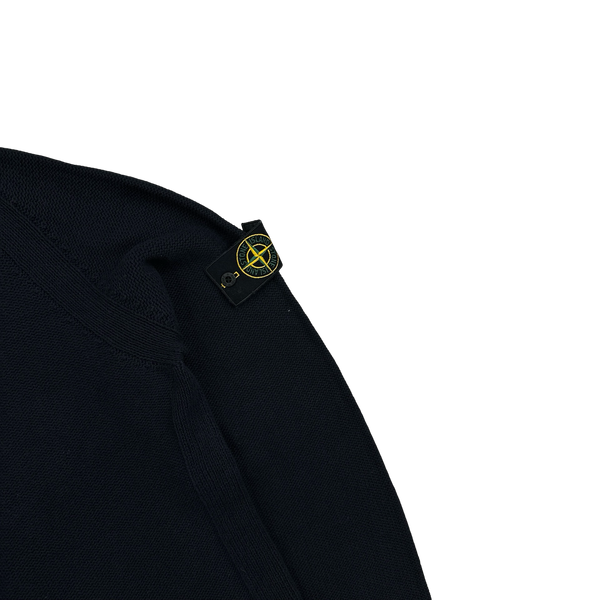 Stone Island 2002 Vintage Navy Cotton Knit - Large