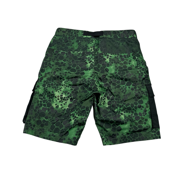Stone Island 2018 Alligator Green Camo Shorts - 30"