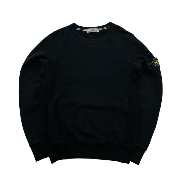 Stone Island Black Cotton Crewneck Sweatshirt - Small