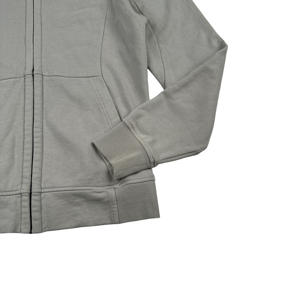 CP Company Grey Cotton Goggle Hoodie - Small