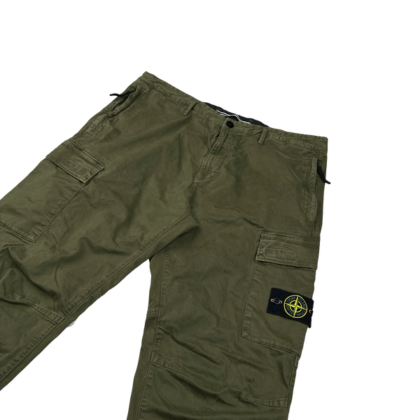 Stone Island 2021 Khaki RE-T Cargo Trousers - 38"