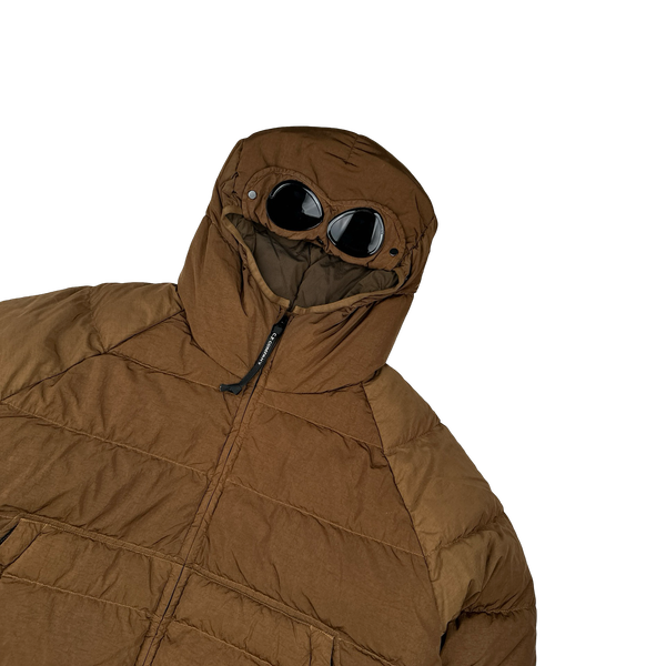 CP Company Brown ECO CHROME-R Down Filled Puffer Jacket - XL
