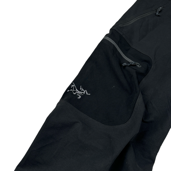 Arcteryx Black Waterproof Shell Cargo Hiking Trousers - Medium
