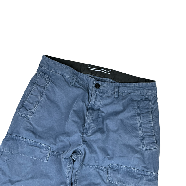 Stone Island 2024 Blue Baggy Fit Cargo Trousers - 36"