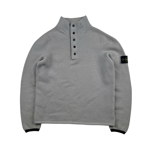 Stone Island 2003 High Neck Virgin Wool Jumper - Medium