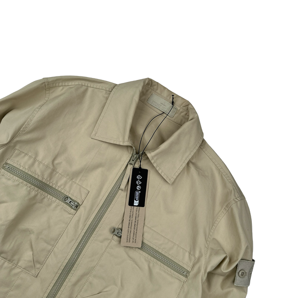 Stone Island 2024 Tan O-Ventile Ghost Piece Overshirt - Small