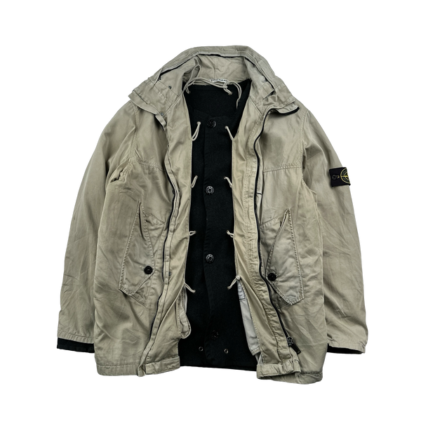 Stone Island 1996 Raso Gommato Wool Dutch Rope Vintage Jacket