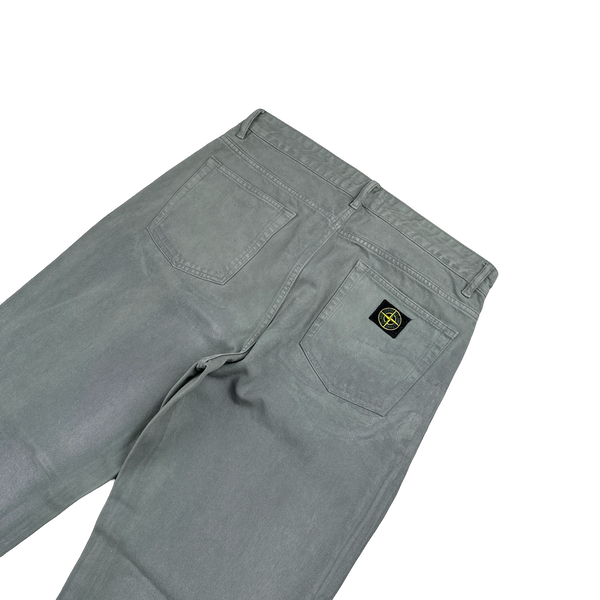 Stone Island x Supreme 2023 Reflective Sprayed Denim Patch Vintage Style Jeans - 34"